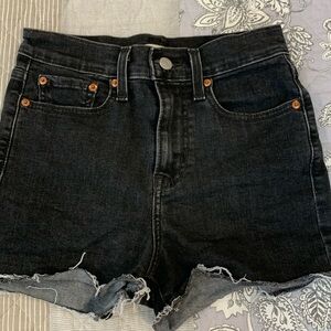 Levi's Black Denim Women's Shorts
